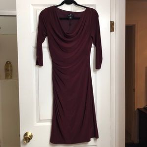 Ronni Nicole burgundy dress with 3/4 sleeves